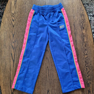Nike Blue Pink Track Pants Size Girl's 5
